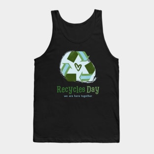 America Recycles Day green design Tank Top